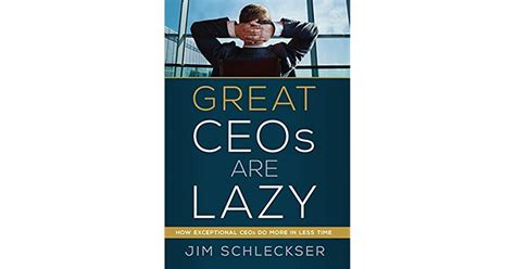 Great ceos are lazy book - I sailed through Great CEOs are Lazy in one day! It was like attending a valuable two-day seminar without ever leaving home. The book is a common sense guide that forces the CEO to re-evaluate where the focus on their business should be.